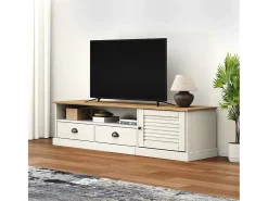 Mueble para TV VIGO madera maciza de pino blanco 156x40x40 cm