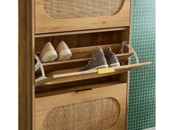 Mueble para zapatos con 3 cajones natural