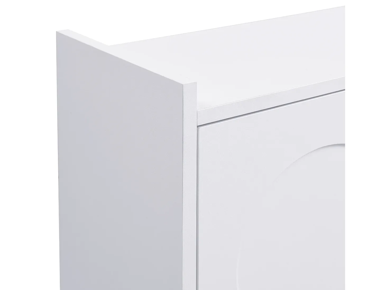 Mueble para zapatos moderno 63x24x120 cm - 3 niveles de almacenamiento - Patas de metal - MDF - Blanco