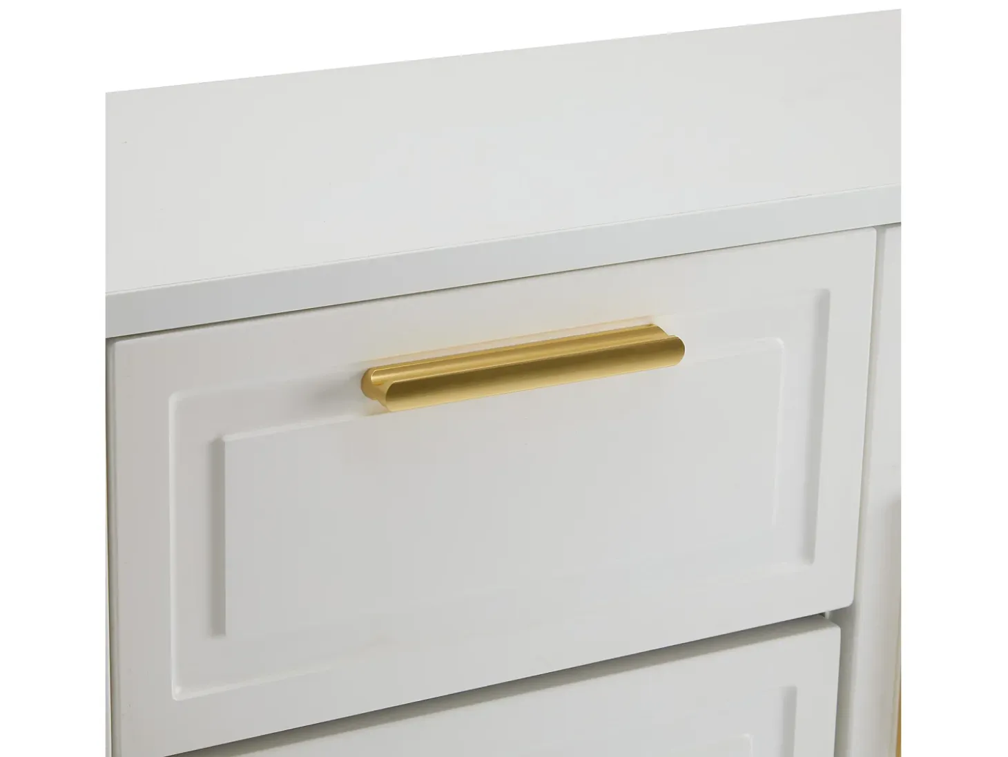Mueble para zapatos moderno 120×24×107 cm - 2 puertas y 2 cajones - 2 puertas abatibles - blanco