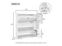 Mueble para zapatos multifuncional 119x24x122 cm - con 3 cajones plegables - con banco plegable - con una puerta - blanco