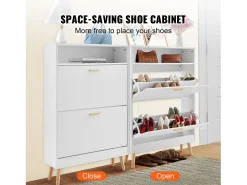 Mueble para Zapatos SucceBuy, 2 Cajones Plegables, Organizador de Almacenamiento para Entrada