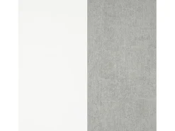 Mueble recibidor con 1 cajón y espejo en blanco mate y gris cemento 75 cm Milo Blanco Artik (Blanco Mate) - Gris Cemento