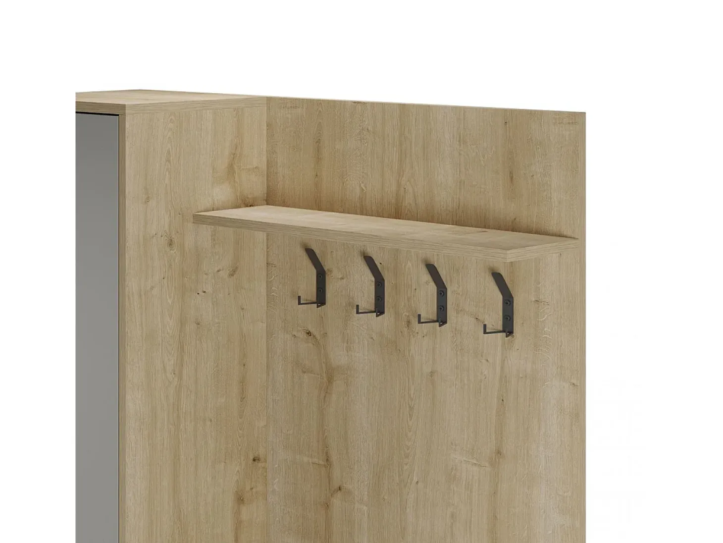 Mueble recibidor con perchero Vesta Roble Verde Gray