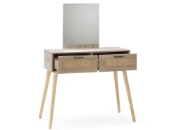 Mueble recibidor Dalia 2 cajones + espejo, color roble