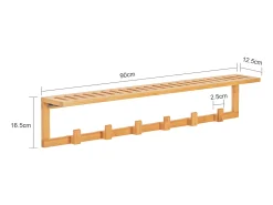 Mueble Recibidor Perchero+Zapatero FSR47-N+FHK06-N SoBuy
