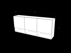 Mueble Suspendido haaus Malmo, 3 Puertas, Blanco, 144 x 27 x 60 cm