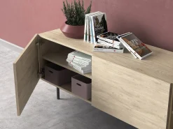 Mueble TV - A52cm x L180cm x F43cm - roble - Printed