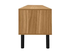 Mueble TV 170×38×47,7 cm - 3 puertas - MDF + paneles de partículas - natural + negro