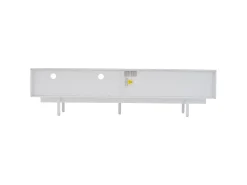 Mueble TV 200 cm - con 3 compartimentos y 2 cajones - TV de 90 pulgadas de capacidad máxima - Blanco
