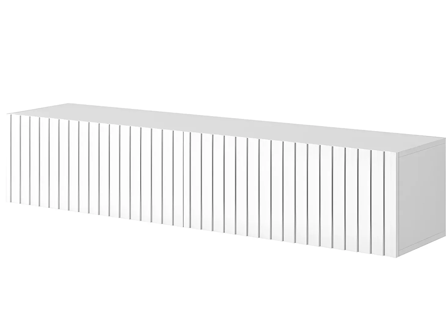 Mueble TV 140 cm Blanco con frontal laminar - Telire