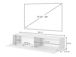 Mueble TV 140 cm Nogal - Bisira
