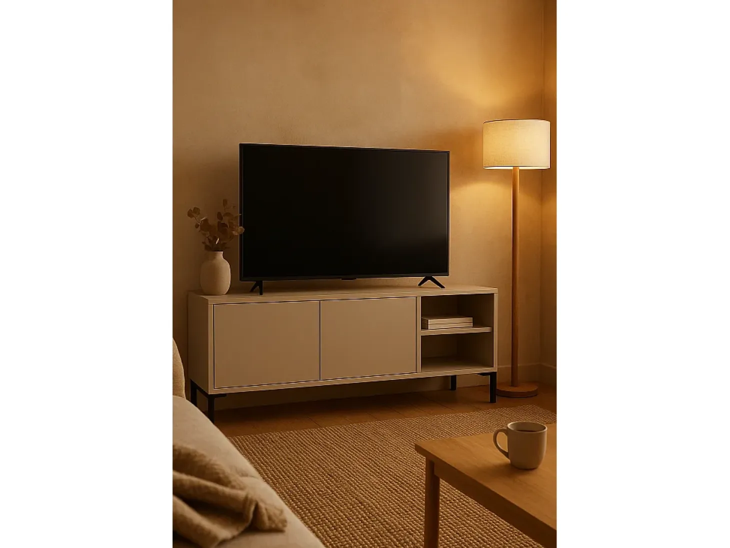 Mueble tv 113 cm taupe MIRKO