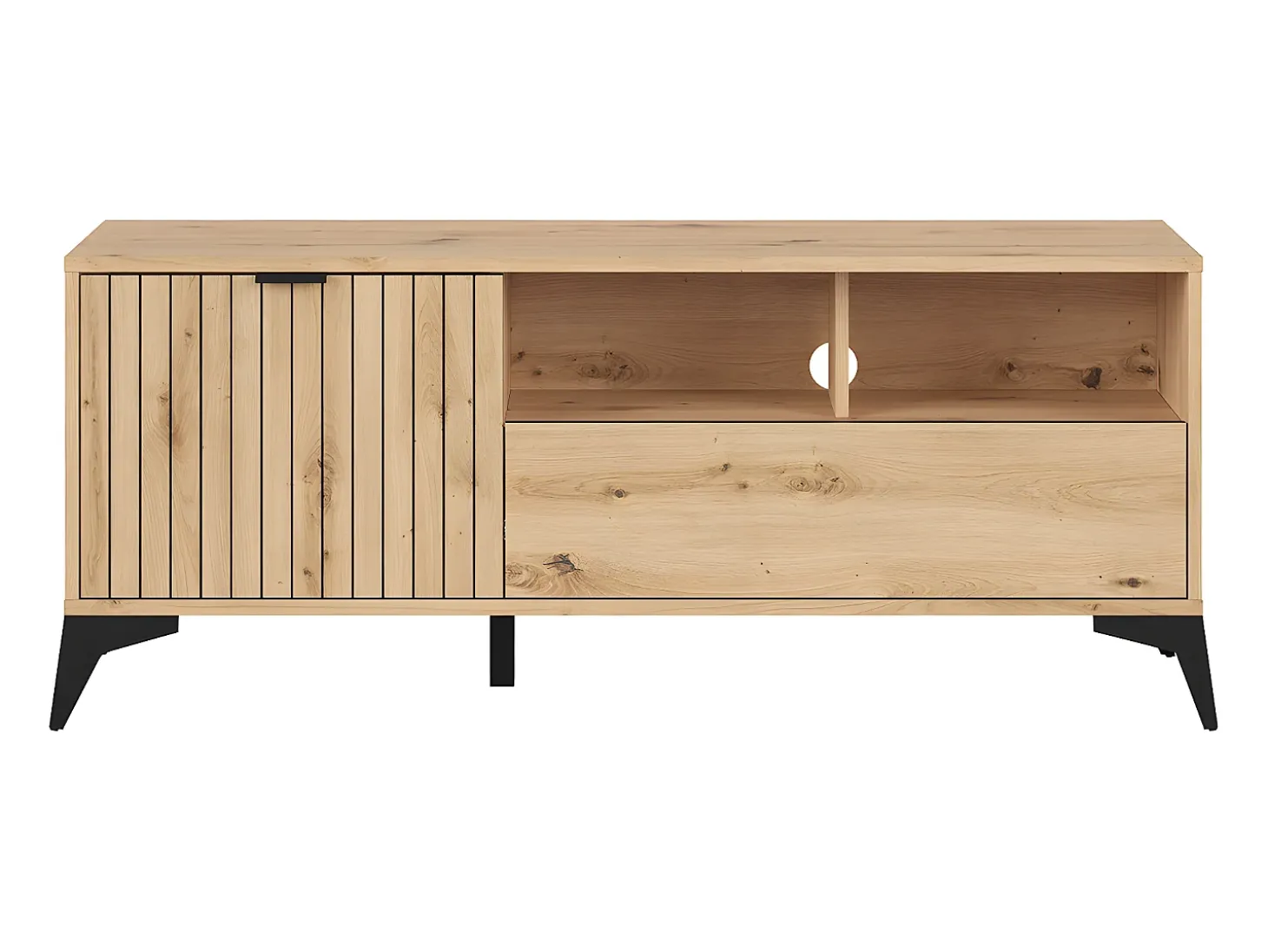 Mueble TV 1 puerta 1 cajón 135 cm Mao Madera