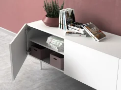 Mueble TV 3 puertas - A52cm x L180cm x F43cm - blanco - Printed