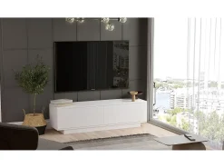 Mueble Tv 2 Puertas - Venprodin - 140 Cm Blanco