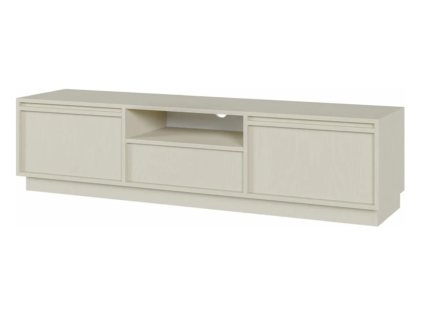 Mueble TV 3 puertas con 3 cajones - 154 cm - beige - EVO