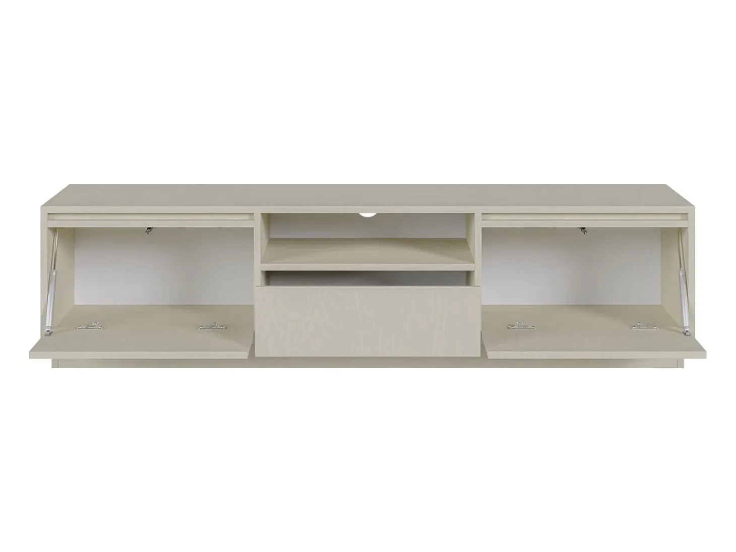 Mueble TV 3 puertas con 3 cajones - 154 cm - beige - EVO