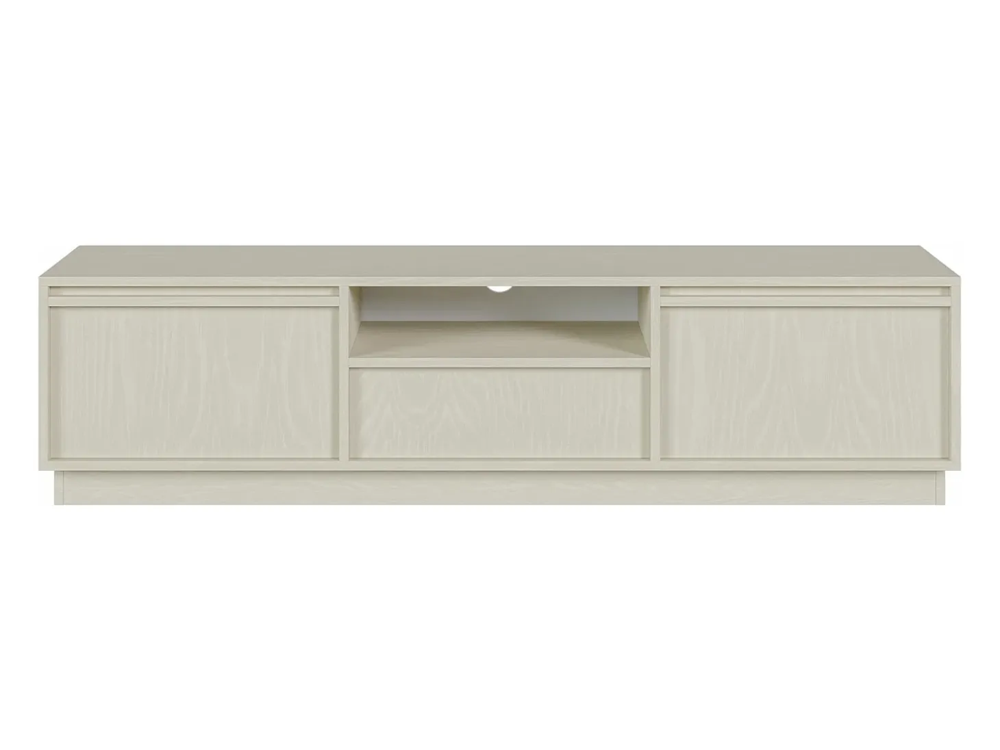 Mueble TV 3 puertas con 3 cajones - 154 cm - beige - EVO