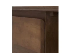Mueble TV 3 puertas de madera maciza de mango y base metálica