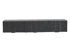 Mueble tv 4 puertas madera de mango color negro a colgar en pared