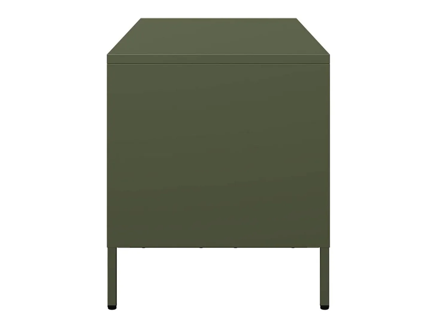 Mueble TV acero laminado en frío verde oliva 101,5x39x43,5 cm