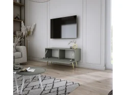 Mueble TV: Aloe, 100 x 52 x 32 cm, patas doradas