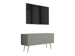 Mueble TV: Aloe, 100 x 52 x 32 cm, patas doradas