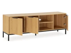 Mueble Tv Auri 3 puertas color Roble