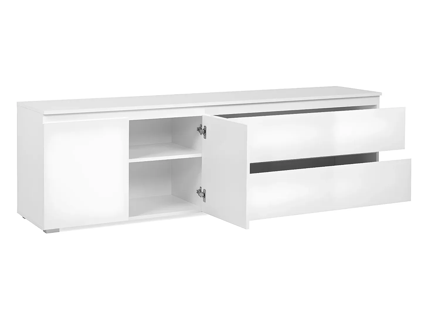 Mueble Tv Capetown 2 Puertas 2 Cajones 180X55X40 Blanco