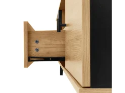 Mueble TV 170cm - 1 cajón 1 nicho 2 puertas - Natural y Negro