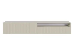 Mueble TV colgante con compartimento abierto - 175 cm - taupe (gris-beige) - VELDIO
