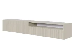 Mueble TV colgante con compartimento abierto - 175 cm - taupe (gris-beige) - VELDIO