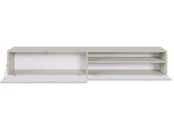 Mueble TV colgante con compartimento abierto - 175 cm - taupe (gris-beige) - VELDIO