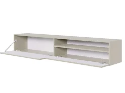 Mueble TV colgante con compartimento abierto - 175 cm - taupe (gris-beige) - VELDIO
