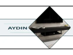 Mueble TV colgante para Salón comedor en Blanco 150x29,6x22cm Aydin