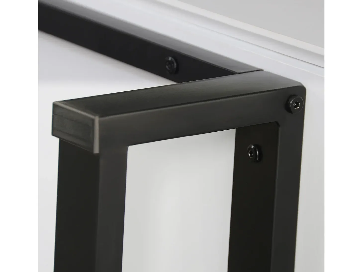 Mueble TV con 2 cajones y 2 puertas - patas de metal - color blanco y madera