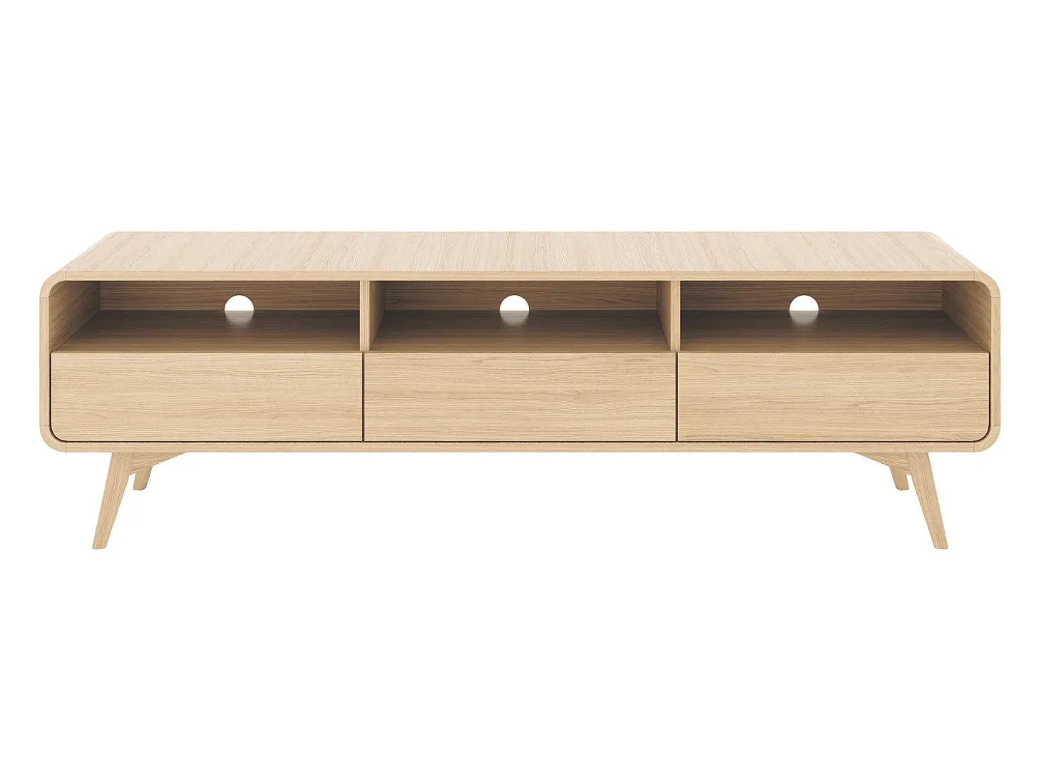 Mueble TV con 3 cajones y 3 nichos - Natural - JALEMO