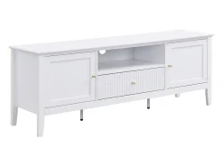 Mueble TV con 2 puertas, 1 cajón y 1 estante de MDF - Blanco - NARIVA