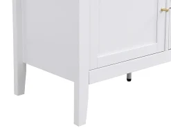 Mueble TV con 2 puertas, 1 cajón y 1 estante de MDF - Blanco - NARIVA