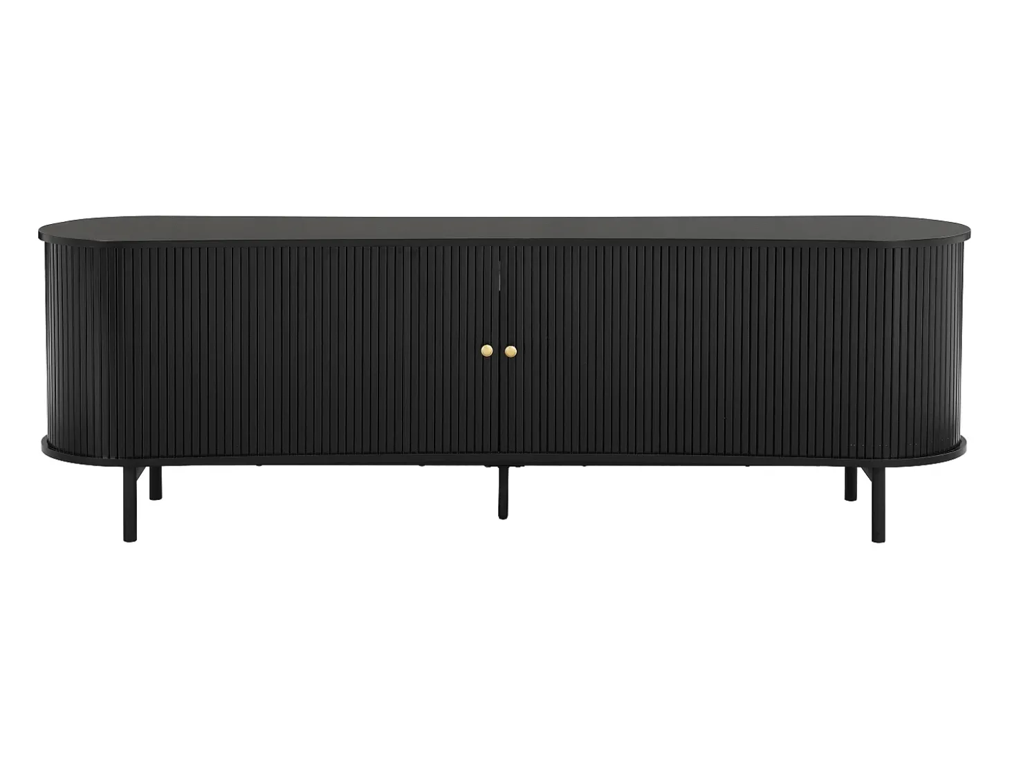 Mueble TV con 2 puertas correderas de MDF - Negro - SEVATO