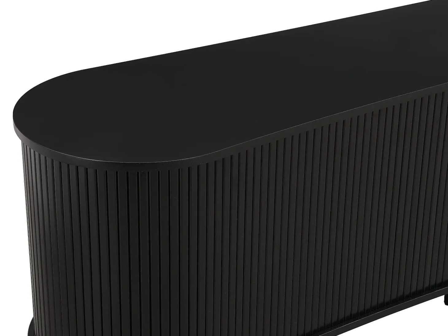 Mueble TV con 2 puertas correderas de MDF - Negro - SEVATO