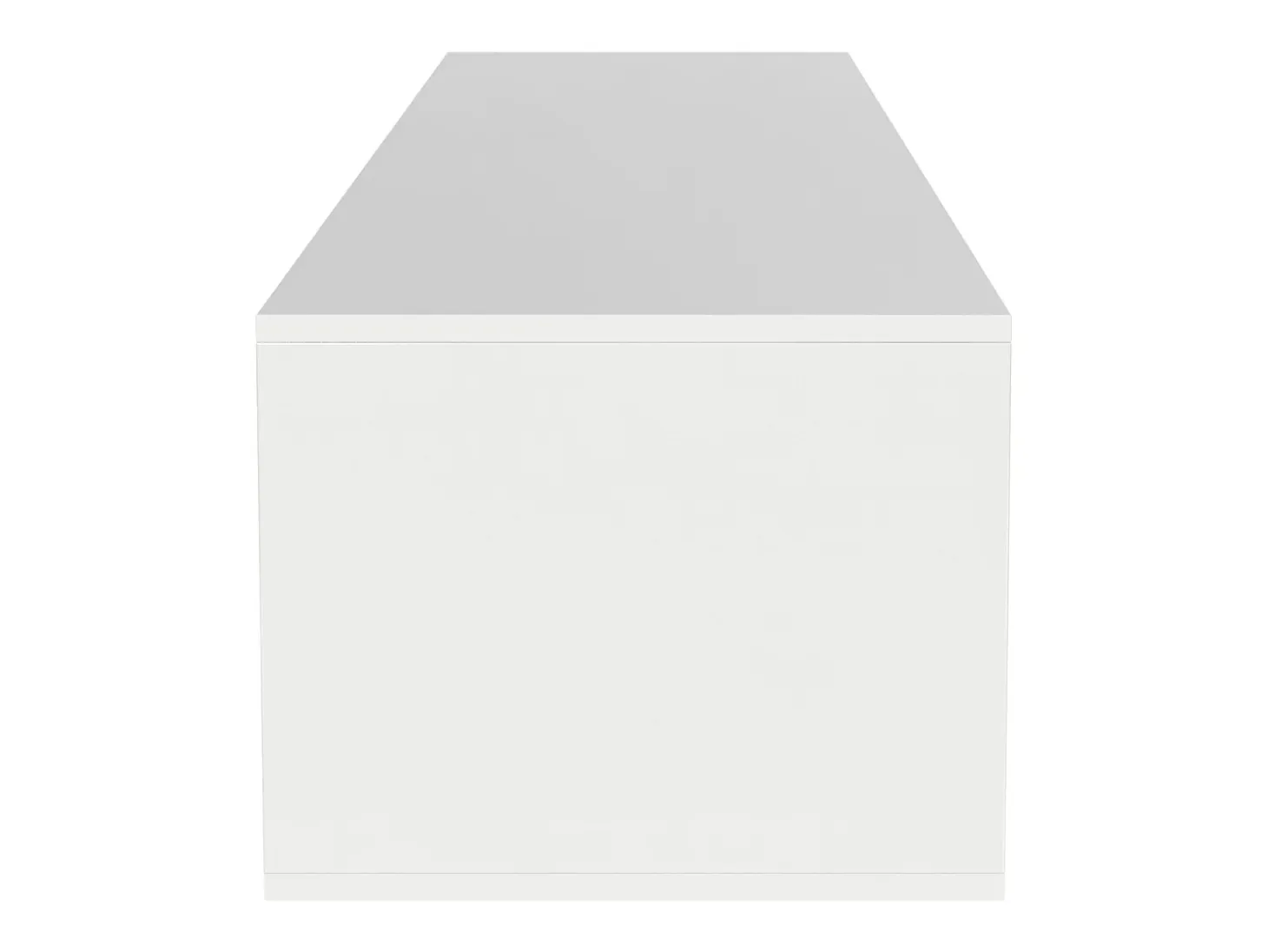 Mueble TV con 3 puertas y LED, mueble TV de pared, lacado en blanco y negro