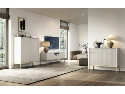 Mueble TV con cajón y estructura dorada – Cachemir – 154 cm – VELLORE