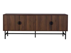 Mueble tv con efecto madera, 160cm madera oscura