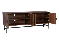 Mueble tv con efecto madera, 160cm madera oscura