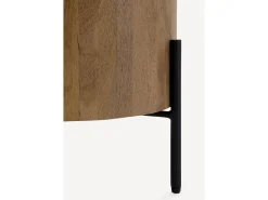 Mueble TV con forma elíptica 4 puertas madera maciza de mango