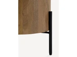 Mueble TV con forma elíptica 4 puertas madera maciza de mango