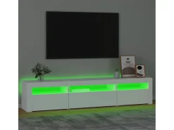 Mueble TV con luces LED blanco 195x35x40 cm YOE40047