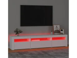 Mueble TV con luces LED blanco 195x35x40 cm YOE40047